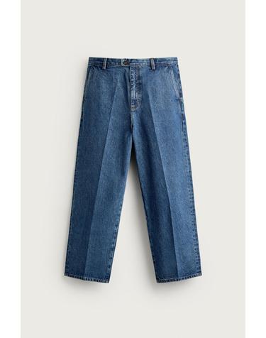 자라 레귤러핏 워시드 데님 치노 팬츠 5585/382/427 MID-BLUE