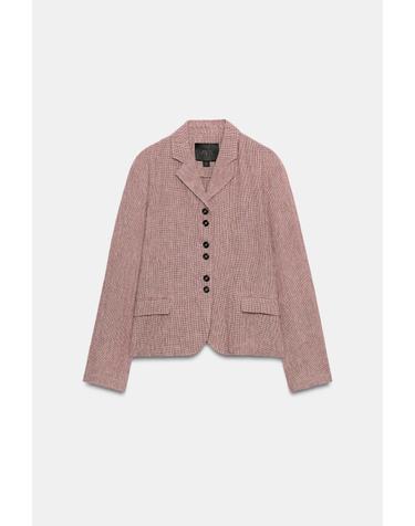 자라 린넨 혼방 플랩 포켓 블레이저 7100/033/605 BURGUNDY