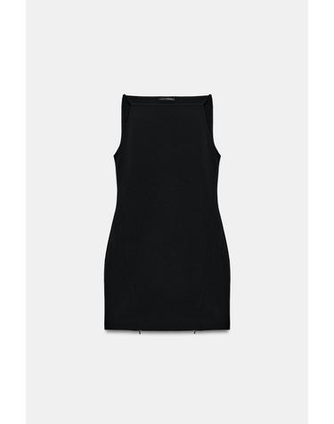 자라 집업 스트레치 미니 원피스 5584/801/800 BLACK