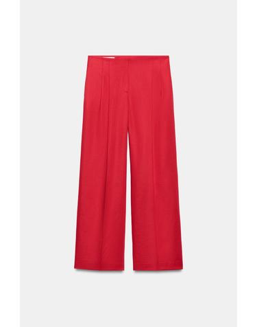 자라 린넨 혼방 스트레이트 팬츠 7742/759/600 RED