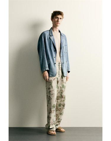 자라 릴렉스핏 워시드 데님 블레이저 6243/001/427 MID-BLUE
