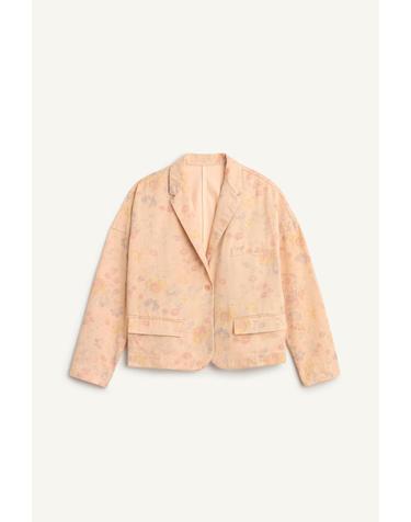 자라 오버핏 플로럴 프린트 크롭 블레이저 7839/221/023 PRINTED