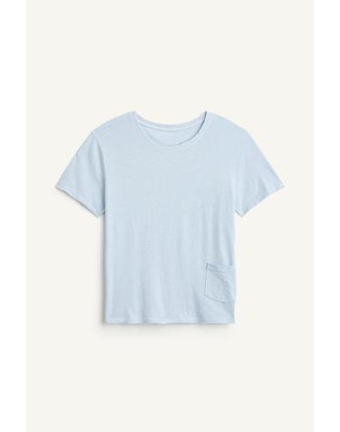 자라 슬림핏 워시드 라운드넥 반팔 티셔츠 6722/901/423 PASTEL BLUE