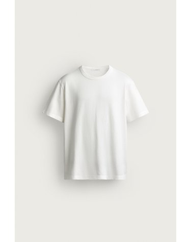 자라 워시드 레귤러핏 라운드넥 반팔 티셔츠 5372/323/251 OYSTER-WHITE