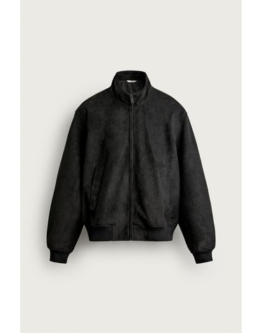 자라 레귤러핏 하이넥 집업 자켓 6318/470/800 BLACK