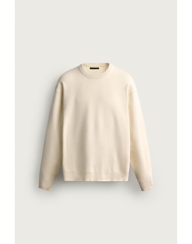 자라 릴렉스핏 소프트 라운드넥 스웨터 5755/315/251 OYSTER-WHITE