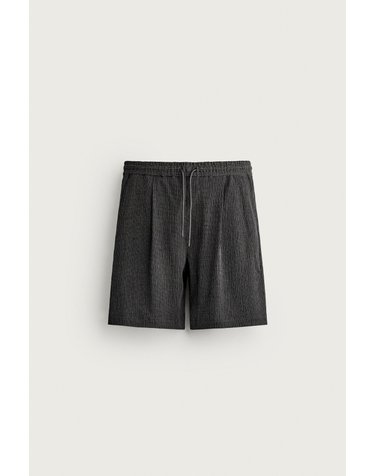 자라 릴렉스핏 텍스처 버뮤다 반바지 7380/321/801 ANTHRACITE GREY