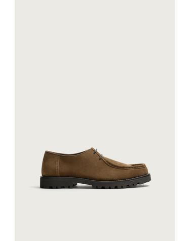 자라 스웨이드 레더 레이스업 슈즈 2428/720/700 BROWN