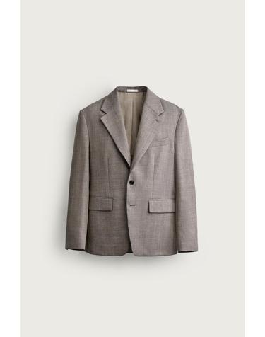 자라 레귤러핏 울 혼방 수트 블레이저 6564/830/814 GREY / BEIGE