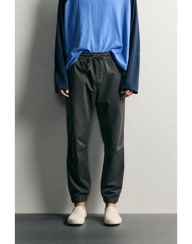자라 슬림핏 워시드 이펙트 조거 팬츠 6786/325/922 DARK GREY