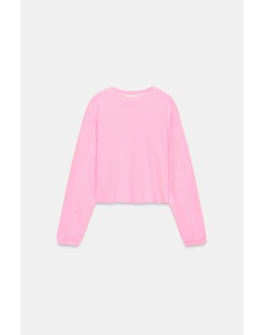 자라 네온 라운드넥 스웨트셔츠 5644/115/460 NEON PINK