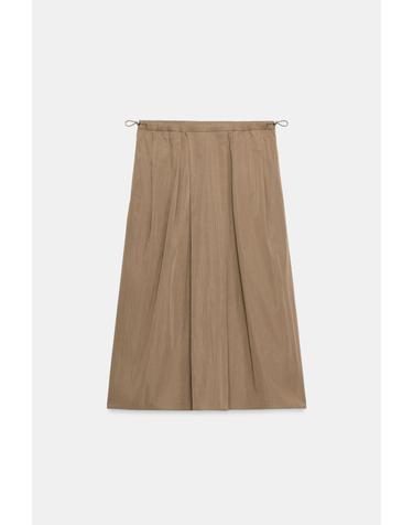 자라 나일론 A라인 미디 스커트 4043/464/737 BROWN / TAUPE