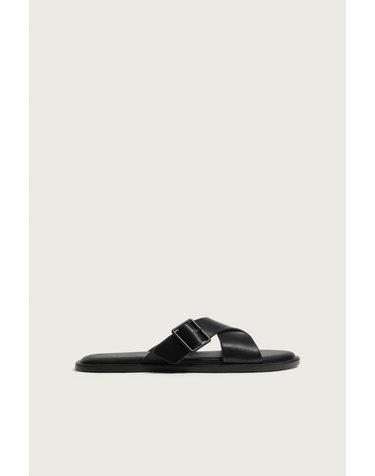 자라 버클 크로스 스트랩 슬라이드 샌들 2782/820/800 BLACK