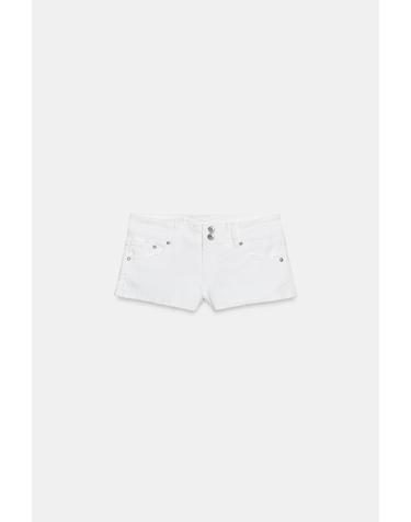 자라 로우라이즈 미니 데님 반바지 4060/004/250 WHITE