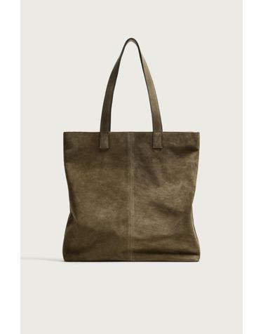 자라 스플릿 스웨이드 토트백 3380/820/032 KHAKI GREEN