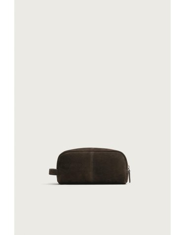 자라 스플릿 스웨이드 지퍼 파우치 3718/820/700 BROWN
