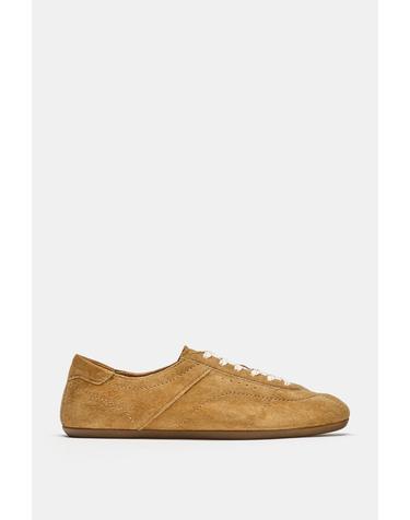 자라 레더 스티칭 레이스업 스니커즈 5403/810/105 BROWN