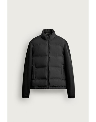 자라 하이넥 집업 숏 패딩 자켓 6096/800/800 BLACK