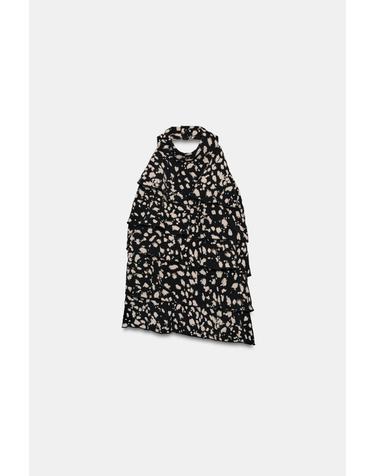 자라 러플 도트 홀터넥 민소매 탑 0264/720/051 LEOPARD