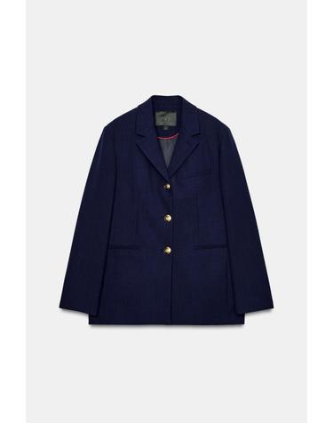 자라 레귤러핏 포켓 골드버튼 블레이저 7069/788/420 BLUISH