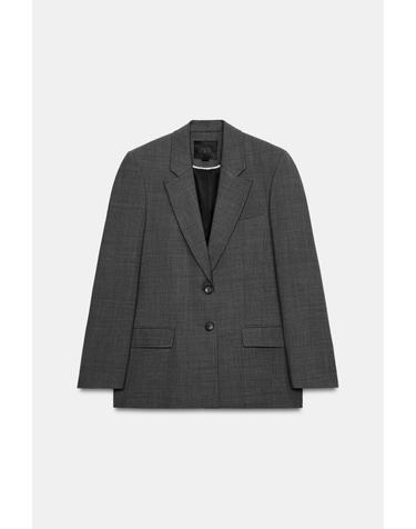 자라 울 혼방 스트레이트 라펠 블레이저 7070/806/803 GREY MARL