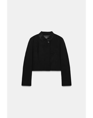 자라 크롭 더블브레스트 블레이저 7019/570/800 BLACK