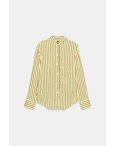 자라 스트라이프 포켓 긴팔 셔츠 1338/395/300 YELLOW