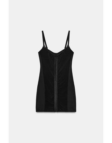 자라 코르셋 스타일 스트랩 미니 원피스 1355/801/800 BLACK