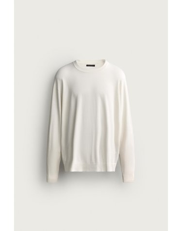 자라 레귤러핏 라운드넥 니트 스웨터 2621/302/251 OYSTER-WHITE