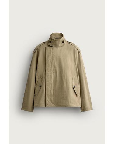 자라 크롭 테크니컬 트렌치 코트 4391/803/711 SAND