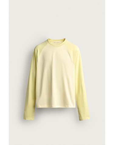 자라 컬러블록 라운드넥 래글런 긴팔 티셔츠 5584/313/513 APPLE GREEN