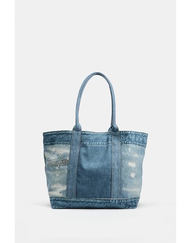 자라 데님 이펙트 토트백 6106/810/017 DENIM BLUE