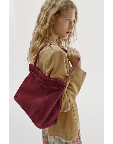 자라 스플릿 스웨이드 미디엄 숄더백 6291/710/708 RUSSET BROWN