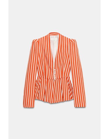 자라 스트라이프 테일러드 블레이저 7930/598/048 WHITE-ORANGE
