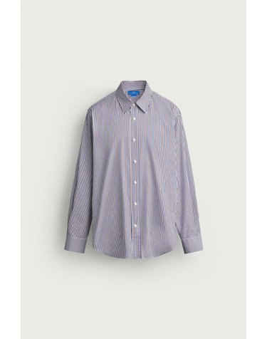 자라 아론 레빈 스트라이프 코튼 포멀 셔츠 7545/140/076 RED/NAVY