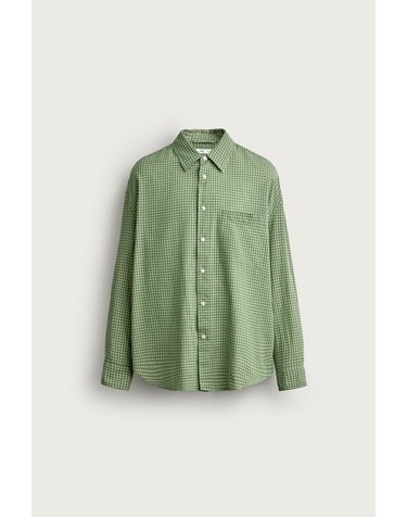 자라 릴렉스핏 체크 긴팔 셔츠 2906/306/519 WASHED GREEN