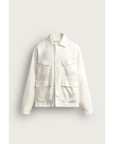 자라 레귤러핏 햄프 코튼 오버셔츠 3692/303/251 OYSTER-WHITE