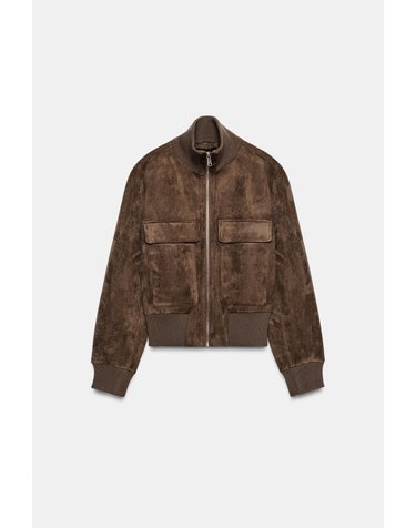 자라 하이넥 플랩 포켓 집업 봄버 자켓 3046/256/092 LIGHT BEIGE