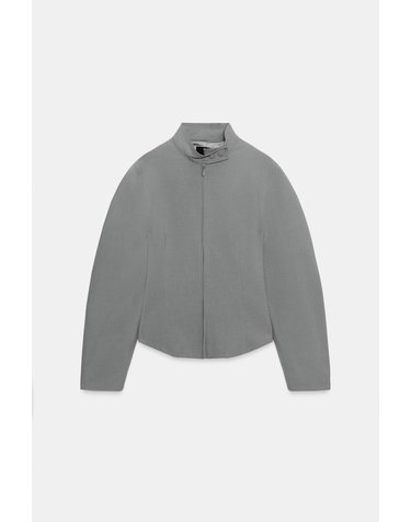 자라 하이칼라 볼륨 소매 집업 자켓 4840/749/811 LIGHT GREY