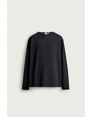 자라 레귤러핏 보트넥 긴팔 티셔츠 4231/305/422 DARK NAVY