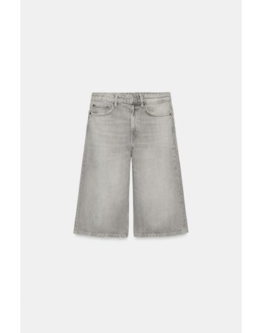 자라 배기핏 미드라이즈 데님 버뮤다 팬츠 2569/201/811 LIGHT GREY