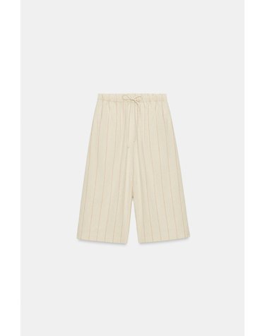 자라 스트라이프 린넨 혼방 큐롯 팬츠 9069/837/104 STRIPED