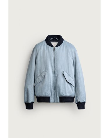 자라 배색 트림 테크니컬 봄버 자켓 3046/218/431 BLUE / STEEL