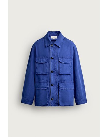 자라 릴렉스핏 유틸리티 포켓 코튼 자켓 3692/292/420 BLUISH