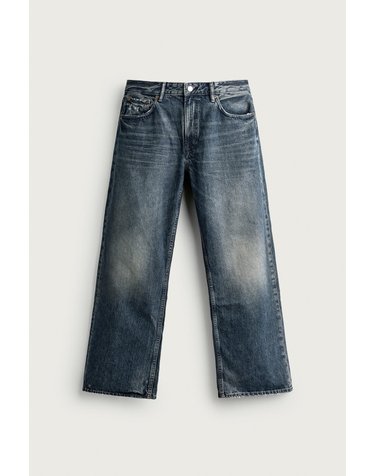 자라 루즈핏 워시드 스트레이트 청바지 0774/307/401 NAVY BLUE