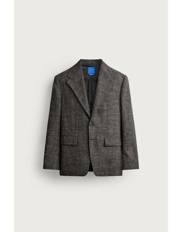 자라 아론 레빈 울 린넨 수트 블레이저 1567/383/800 BLACK