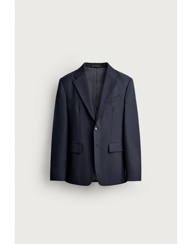 자라 울 혼방 레귤러핏 수트 블레이저 6406/191/401 NAVY BLUE