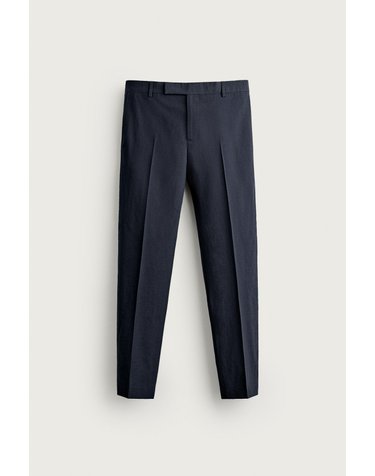 자라 아론 레빈 울 100% 레귤러핏 수트 팬츠 1566/574/401 NAVY BLUE