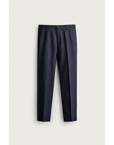 자라 레귤러핏 울 혼방 수트 팬츠 6407/191/401 NAVY BLUE