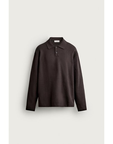 자라 소프트 니트 긴팔 폴로셔츠 5536/340/700 BROWN